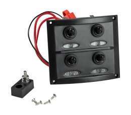 Панель бортового питания 4 переключателя, предохранители, индикация (10044-D)